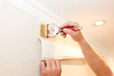 Pose de papier peint à Courthiézy — revêtements muraux et toiles de verre
